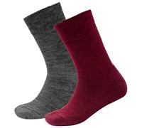 Calcetines de lana merino para niños Devold Daily Merino Medium Sock 2Pk Kid Talla de calcetines: 28-30 / Color: rojo