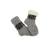 Calcetines De Lana Merino Tejidos A Mano Forrados Modelo 9 Unisex Cálidos