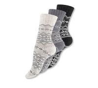 Calcetines de lana para hombre y mujer, calcetines nórdicos, térmicos, acolchados, senderismo, acogedores, coloridos, suaves, calcetines de invierno (FR/ES, Números, 39, 42, Regular, Regular, Mix-4)