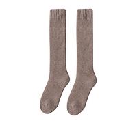 Calcetines de lana para mujer, para otoño e invierno, con anillo de lana extra grueso para calidez y rodilla, talla grande, e, Altoa única