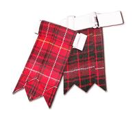 Calcetines de manguera de falda escocesa para hombre con ajustadores de hebilla pesados, calcetines lisos y de tartán, calcetines de lana acrílica/liguero puntiagudo, Bruce, Taille unique