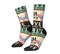 Calcetines de mariposa Vive, ríe, ama para hombre y mujer