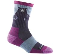 Calcetines de mujer Darn Tough Bear Town Micro Crew Lightweight With Cushion Talla de calcetines: 38-40,5 / Color: violeta