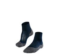 FALKE TK2 Explore Cool Short W Sso lyocell hilo funcional antiampollas gruesos 1 par, Calcetines para senderismo Mujer, Azul Marine 6120, 37-38
