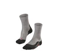 Falke Calcetines de trekking TK5 mujer – lana y hilo funcional, antiampollas – Gris 39/40