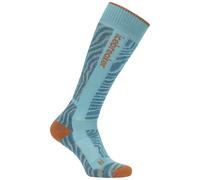Calcetines de mujer Icebreaker Women Merino Blend Ski+ Medium OTC Mountain Contour Talla de calcetines: L / Color: azul claro