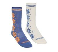 Calcetines de mujer Kari Traa Vinst Wool Socks 2Pk Talla de calcetines: 39-41 / Color: azul/blanco