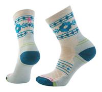 Calcetines de mujer Smartwool W Hike Light Cushion Retro Floral Talla de calcetines: 34-37 / Color: blanco/azul