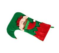 Calcetines de Navidad, bolsa de regalo de caramelos, elfos de dibujos animados, calcetines colgantes para chimenea, decoración, calcetines, bolsa de regalo, adorno de árbol