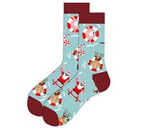 Calcetines de Navidad para mujer y hombre forro polar calcetines deportivos transpirables divertidos calcetines coloridos divertidos calcetines térmicos suaves calcetines de felpa para otoño invierno