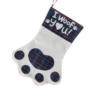 Calcetines de Navidad para Perros - Calcetín de Navidad Con Estampado De Patas Y Rellenos - Soporte Festivo Comida - Para Niños Niñas Niños Niños Abrigo Aula Invierno Manualidades