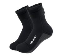 Calcetines de neopreno para buceo, 3 mm, antideslizantes, con aleta de agua, para buceo, esnórquel, surf, kayak, Kevlar medio negro, Large