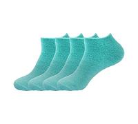 Calcetines de Nylon Fuzzy Infundidos Super Aloe Peque?os para Mujeres (4 Pares) - Aqua S¨®lido