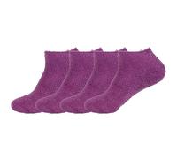 Calcetines de Nylon Fuzzy Infundidos Super Aloe Peque?os para Mujeres (4 Pares) - P¨²rpura S¨®lido