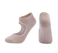Calcetines de pilates para mujer, antideslizantes, de algodón transpirable, para gimnasio, entrenamiento, fitness, baile, trampolines de alto agarre