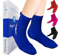 Calcetines de playa (1 par) para llevar en la arena, jugar al voleibol y fútbol: para niños, mujeres y hombres., Large, Azul