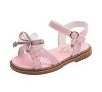 Calcetines de punto para niñas, sandalias de moda para primavera y verano, sandalias planas para niñas, puntera abierta, diamantes de imitación, lazo sólido, princesa, zapatos de invierno para niñas