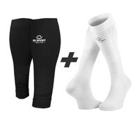 Calcetines de recuperación + manguito de compresión BV sport Pack Performance (negro/blanco)