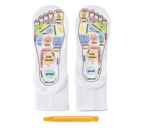 Calcetines de reflexología, calcetines de reflexología con herramientas,Calcetines de gráfico de reflexología con herramienta de masaje de punto de activación | Algodón cansado Cuerpo de cuidado del p