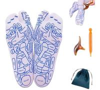 Calcetines de reflexología con herramientas, calcetines de masaje de pies de acupresión, calcetines de tabla de reflexología para aliviar el dolor de pies (hombres (9-12))