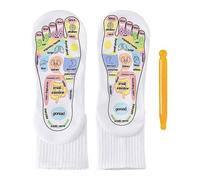 Calcetines De Reflexología Podal Masaje pies algodón estrés cuerpo cansado | Calcetines con mapa reflexología masajeador puntos del estrés y recuperación post-entrenamiento, spa de algodón