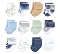 Calcetines de rizo unisex para beb?s reci?n nacidos y beb?s Luvable Friends Safari 6-12