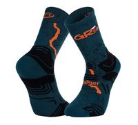 Calcetines de senderismo BV sport SOCQUETTE TREK GR ''HAUTE - POLYAMIDE'' GR20 (VERDE/NARANJA)