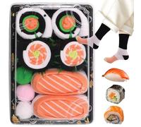 Calcetines De Sushi Para Mujer Y Hombre Calcetines Divertidos De Sushi Calcetinetines De Sushis De Tubo Medio, C-alcetines Novedosos Para Alimentos,Regalos,Cal-cetines Navideños Para Mujeres Y Hombres