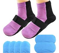 Calcetines de terapia de frío, calcetines reutilizables de gel para pies Tacones Lesiones hinchazón, calcetines de terapia caliente y fría para fascitis plantar neuropatía quimioterapia alivio del dolor para pie tobillo