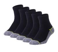 Calcetines de tobillo antibacterianos de cobre para hombre y mujer, 10-13/Shoe:6-12, negro, amarillo, (Black/Yellow-5 Pairs)
