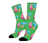 Calcetines de tripulación para hombre, calzado de 6 7 números, calcetines de longitud media a prueba de sudor | Para Navidad, cumpleaños, gimnasio, viajes, senderismo, yoga, escalada