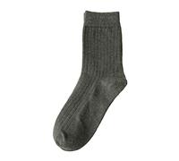 Calcetines de tubo de algodón para mujer con tira vertical de color sólido, verde, Altoa única