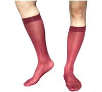 Calcetines de vestir a rayas de diamante para hombre, ultrafinos, de nailon, transparentes, para negocios, para oficina, viajes, bodas, transpirables, para todas las estaciones, talla del Reino Unido