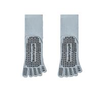 Calcetines de yoga con 5 dedos para mujer, antideslizantes, para pilates, a media pantorrilla, transpirables, con soporte de arco para practicar yoga y esculpir, Blue, 37.5 EU