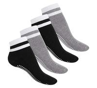 Calcetines de yoga y bienestar Celodoro para hombre y mujer (4 pares), calcetines de ABS con suela de rizo Variante 3. 35-38