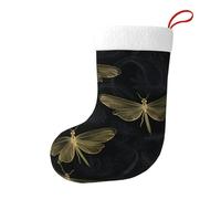 Calcetines decorativos de Navidad con estampado de libélula negra WHJSSF suaves y esponjosos para mujeres y hombres
