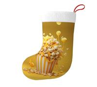 Calcetines decorativos de Navidad con estampado de palomitas de maíz WHJSSF suaves y esponjosos para mujeres y hombres