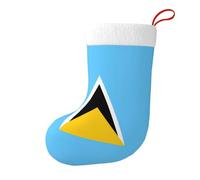 Calcetines decorativos de Navidad con la bandera de WHJSSF de Santa Lucía impresos suaves y esponjosos para mujeres y hombres