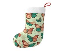 Calcetines decorativos de Navidad con texto en inglés "WHJSSF the Butterfly in Flight", estampados suaves y esponjosos para mujeres y hombres