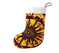 Calcetines decorativos de Navidad con texto en inglés «WHJSSF Turning the Flame» estampados suaves y esponjosos para mujeres y hombres