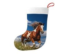 Calcetines decorativos de Navidad Hjfczh con estampado de caballos corriendo, ligeros y cómodos para mujeres y hombres