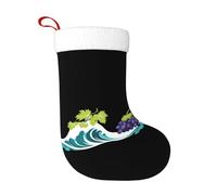 Calcetines decorativos de Navidad WHJSHOP Grapes in the Waves impresos ligeros para Halloween, ceremonias anuales, reuniones de vacaciones