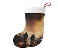 Calcetines decorativos de Navidad WHJSSF para bomberos que luchan contra incendios, estampados suaves y esponjosos para mujeres y hombres