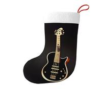 Calcetines decorativos de Navidad Yyhwhjde con estampado de guitarra negra, suaves y esponjosos, para mujeres y hombres