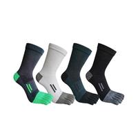 Calcetines Dedos 4 pares de calcetines deportivos con punta de compresión profesional transpirable absorbente de sudor Fitness senderismo bicicleta al aire libre correr calcetines de cinco dedos(4 Pai