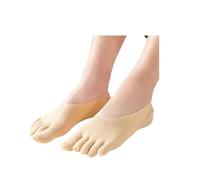 Calcetines Dedos 5 Pares De Calcetines De Seda De Cinco Dedos For Hombre, Medias Invisibles Finas Y Transpirables De Verano, Calcetines De Corte Bajo Con Cinco Dedos, Forro Oculto(5 pairs Nude)