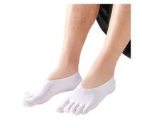 Calcetines Dedos 5 Pares De Calcetines De Seda De Cinco Dedos For Hombre, Medias Invisibles Finas Y Transpirables De Verano, Calcetines De Corte Bajo con Cinco Dedos, Forro Oculto(5 Pairs White)