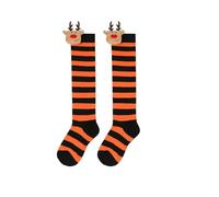 Calcetines Deporte, Calcetín de Navidad para Mujer de Navidad para Niños Estilo Nuevo con Peluches Renos Largos con la efigie de Lindas muñecas de Dibujos Animados Europeos y Americanos 7-12 Años