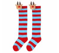 Calcetines Deporte, Calcetín de Navidad para Mujer de Navidad para Niños Estilo Nuevo con Peluches Renos Largos con la efigie de Lindas muñecas de Dibujos Animados Europeos y Americanos 7-12 Años