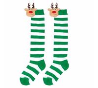 Calcetines Deporte, Calcetín de Navidad para Mujer de Navidad para Niños Estilo Nuevo con Peluches Renos Largos con la efigie de Lindas muñecas de Dibujos Animados Europeos y Americanos 7-12 Años